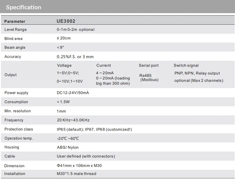 Waste Water Level Sensor