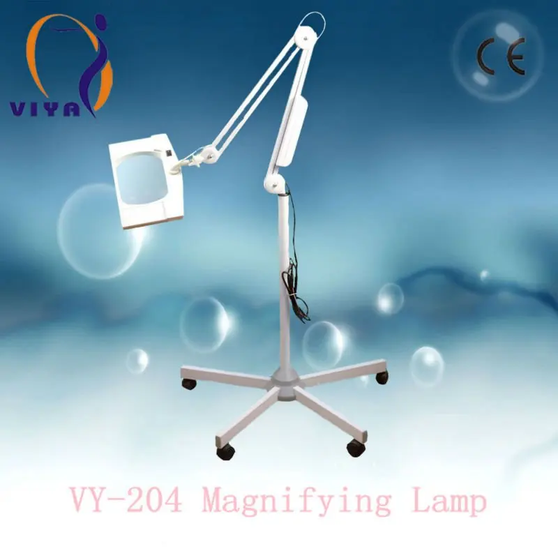 Floor Standing Salon Magnifier Lamp With Lens