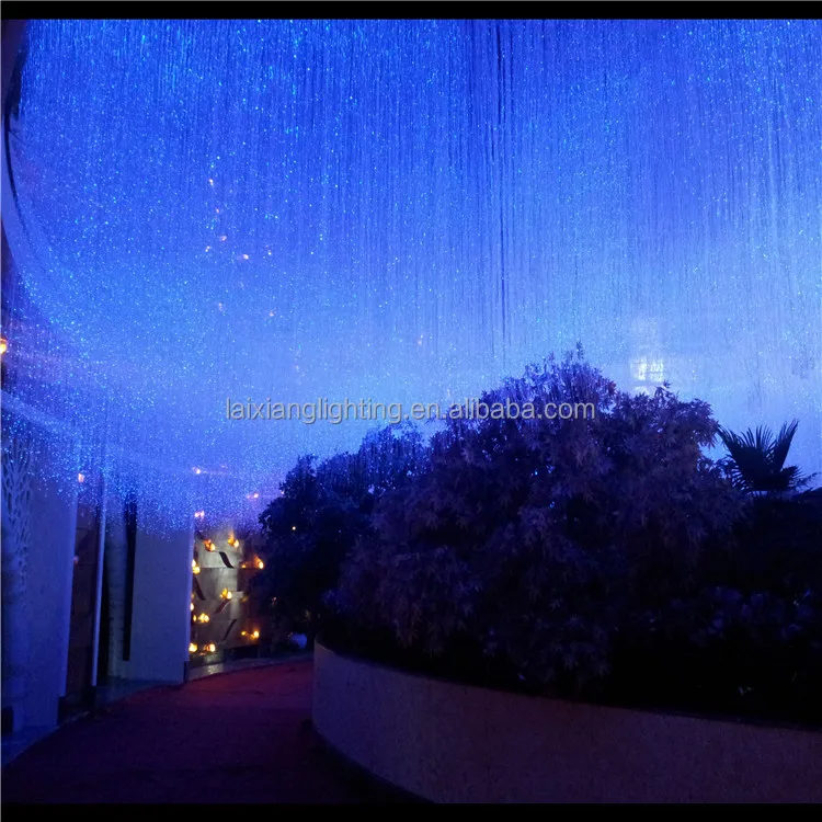 Colorful decorative plastic fiber optic modern lighting curtain lighting led christmas curtain waterfall lights