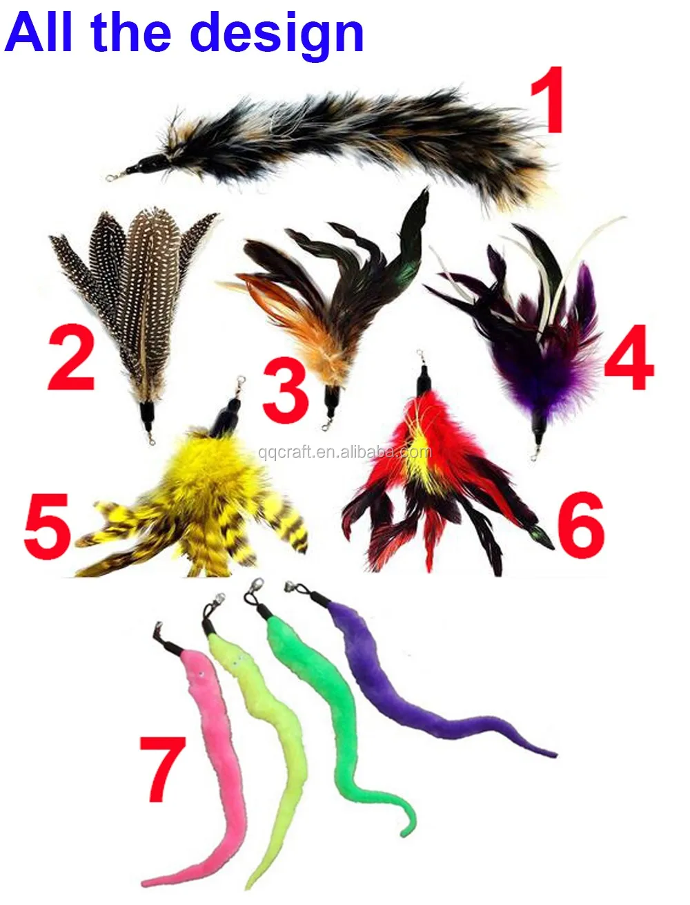 Qqpet Télescopique Canne À Pêche Spin Plume Baguette Chat Qqpet Télescopique Canne À Pêche Spin Plume Baguette Chat