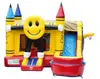 Happy Face 5N1 Wet/Dry crayon inflatable bouncer jumper,jumping bouncy castle,bounce house moonwalk trampoline with slide