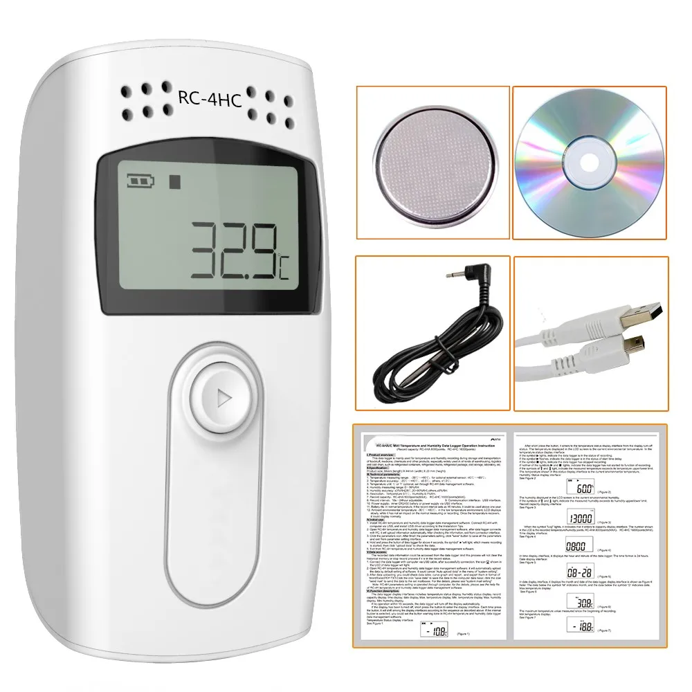 Portable Digital Thermometer Hygrometer Temperature Data Logger Buy