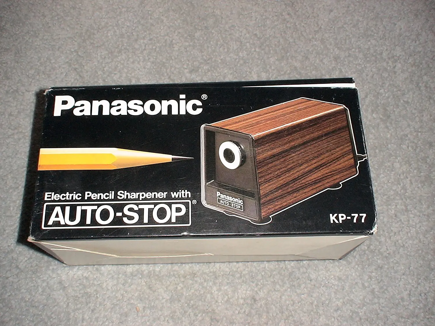 Electric Pencil Sharpener with Auto-Stop and power cord (no batteries)