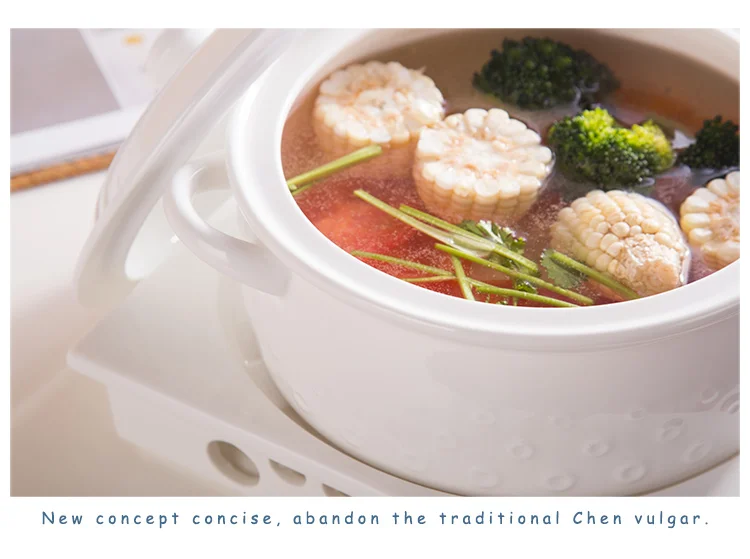 Guangzhou Wholesale Top Quality 10" Ceramic Soup Tureen Bowls With Lid And Candle Stand