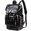 OEM Service custom design fashion black backpack pu leather outdoor school backpack