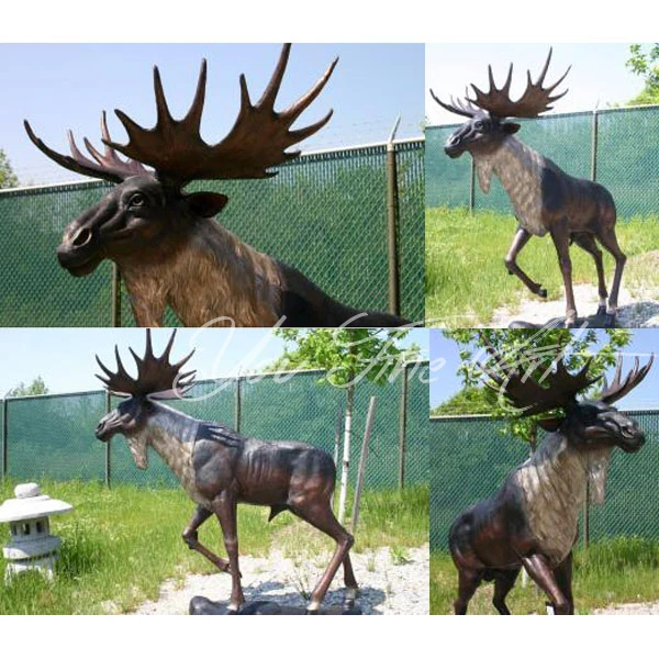 Garden life size metal Moose statue sales, View metal Moose statue ...