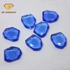 Fancy shape two flat back dark blue glass gemstone