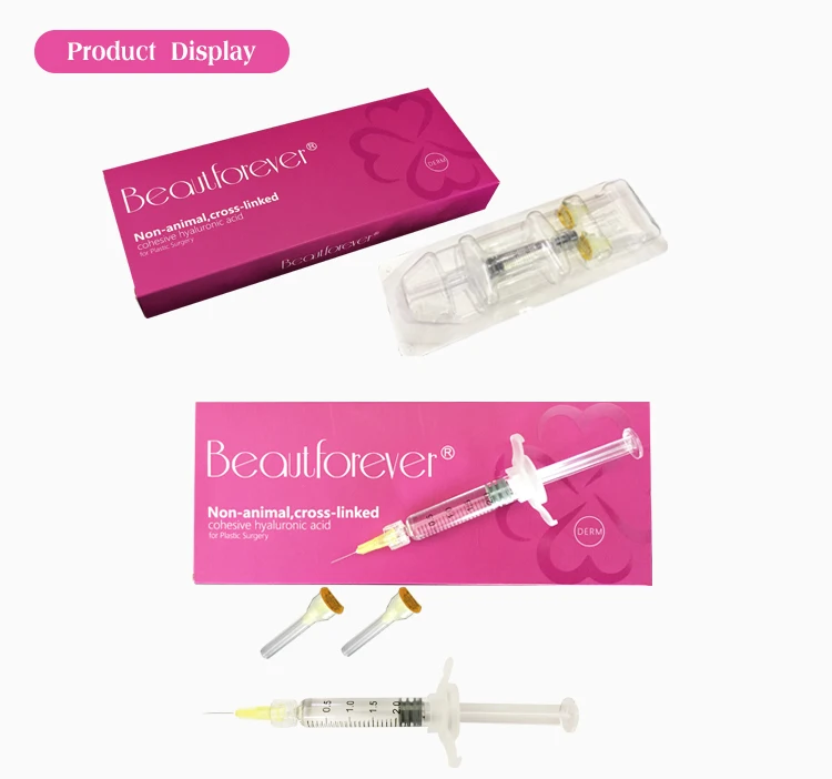 Hyaluronic acid injection dermal fillers for lip injections