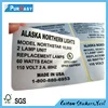 EX-Work waterproof silver labels in roll