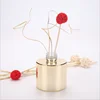 Factory Customization Empty Decorative Car Diffuser Gold Round Reed Diffuser Glass Bottle