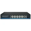 Fiber Optic To Ethernet Switch 16FE+2GE+1SFP Hybrid POE Switch for Officeworks Home Network