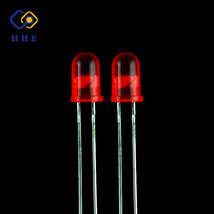 round 5mm 5v 20ma red diffused led diodes for scoreboards