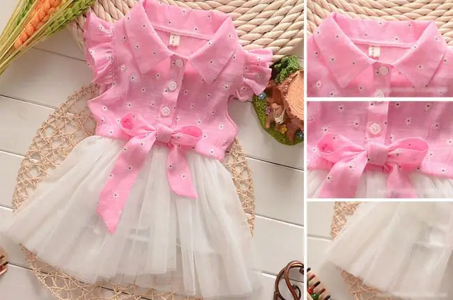 Adorable Princess Baby Toddler Girls Summer Tutu Bow Lace Tulle Party Dress