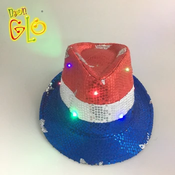 hat with flashing light on top