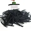 100 pieces/lot wig accesseries tools 7-teeth black cloth wig comb clips for wigs