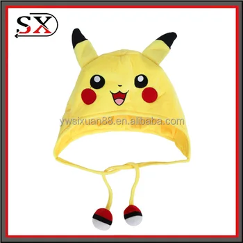 Oem Cute Soft Plush Toy Pokemon Go Pikachu Hat With Pom Pom Balls Hat Buy Plush Pikachu Toy Hat For Kidsbeanie Plush Hat With Tasselskids Winter