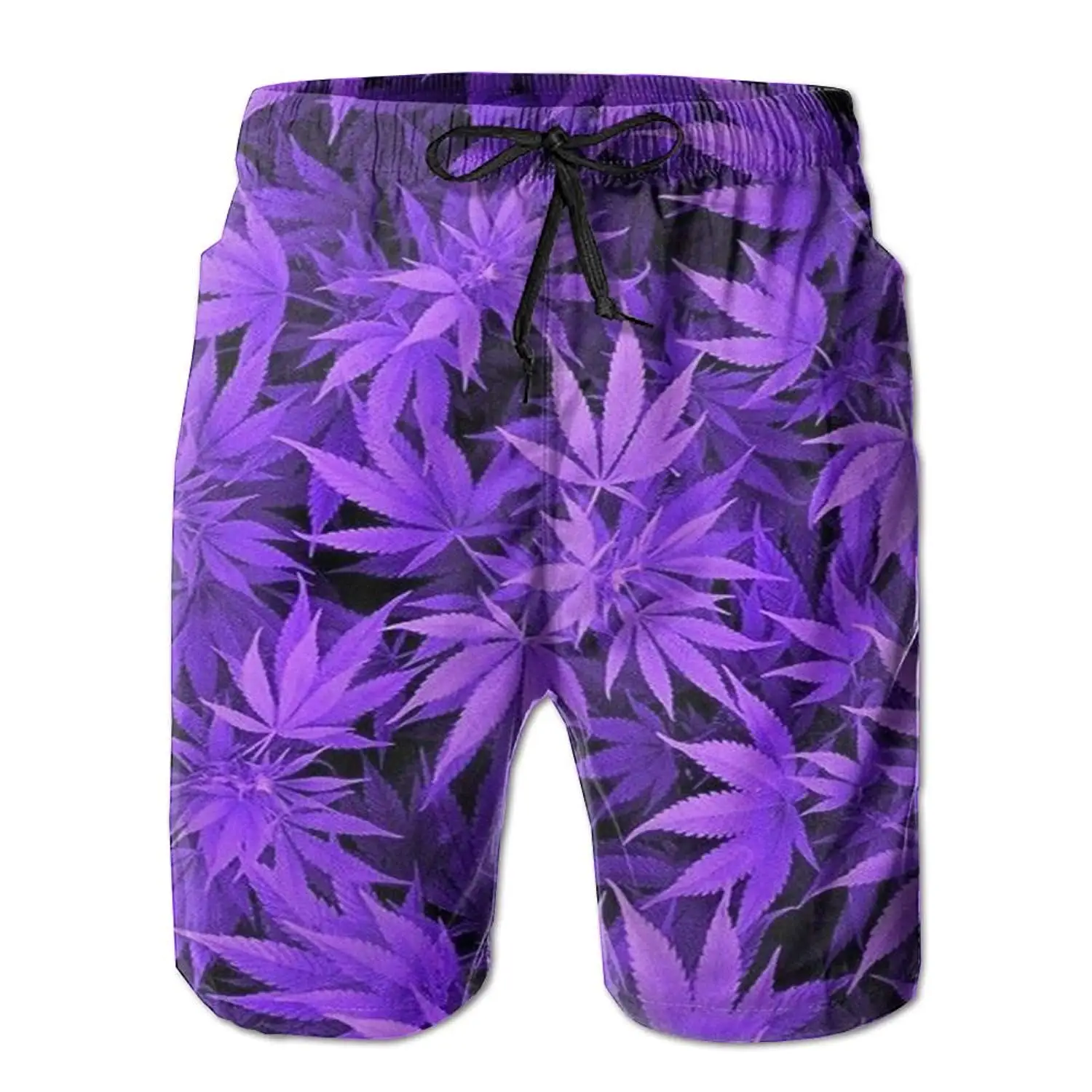 Yausend Mens Summer Tropical Beach Breathable Beach Board Shorts Swim Trunks Quick Dry