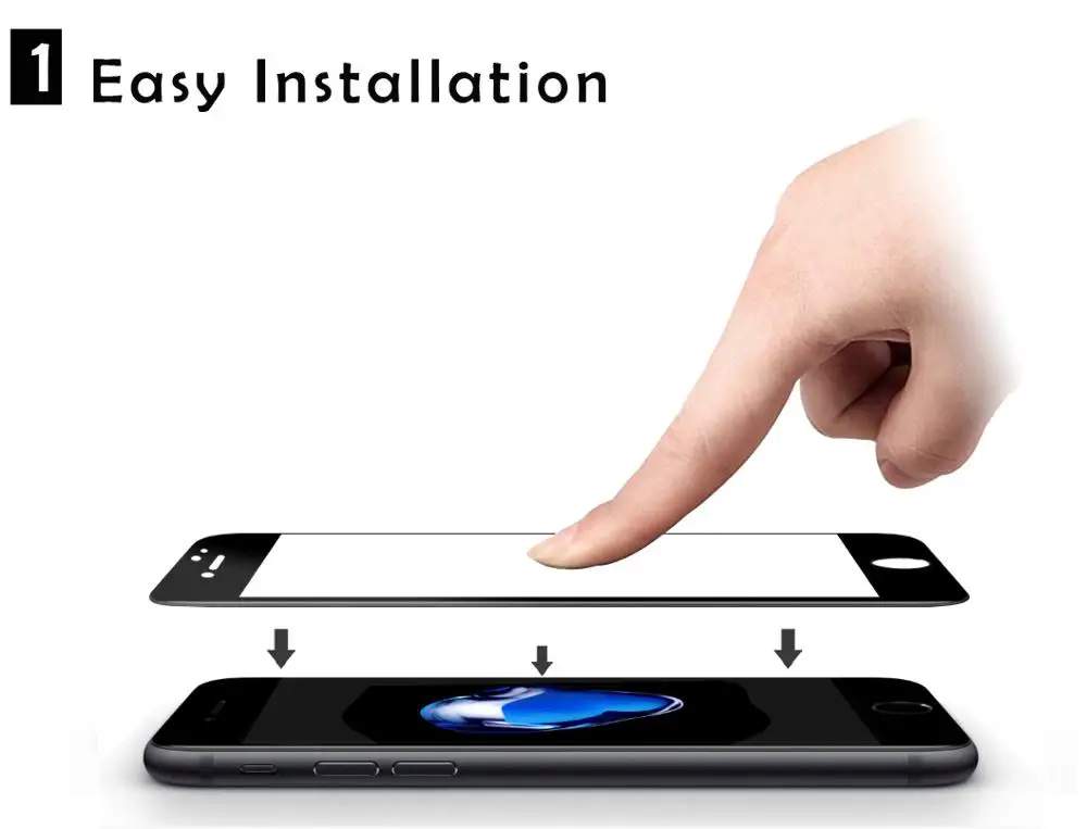 9H 2.5D 0.26mm mobile phone tempered glass screen protector for iphone 8 7 7plus 6 6s plus