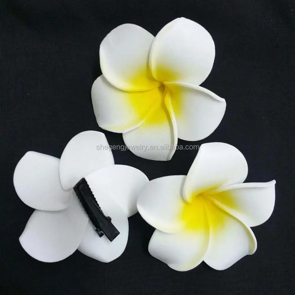 Artificial Plumeria Foam Frangipani Flowers Bridal Hair Clip Buy