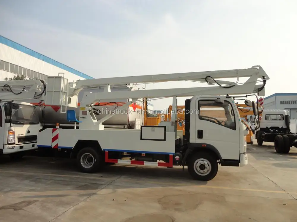 Sinotruk Howo 4x2 Boom Lift Aerial Working Platform Street Light ...