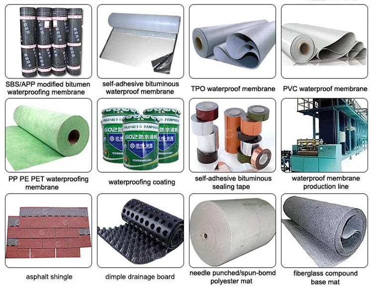 building material self adhesive asphalt waterproof roll for flat roof