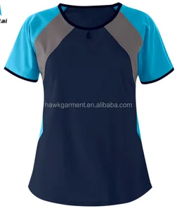 Polycotton Fashionable Contrasted Hospital Medical Healthcare Uniform Short Sleeve Nurse Shirt Polycotton Fashionable Contrasted Hospital Medical Healthcare Uniform Short Sleeve Nurse Shirt