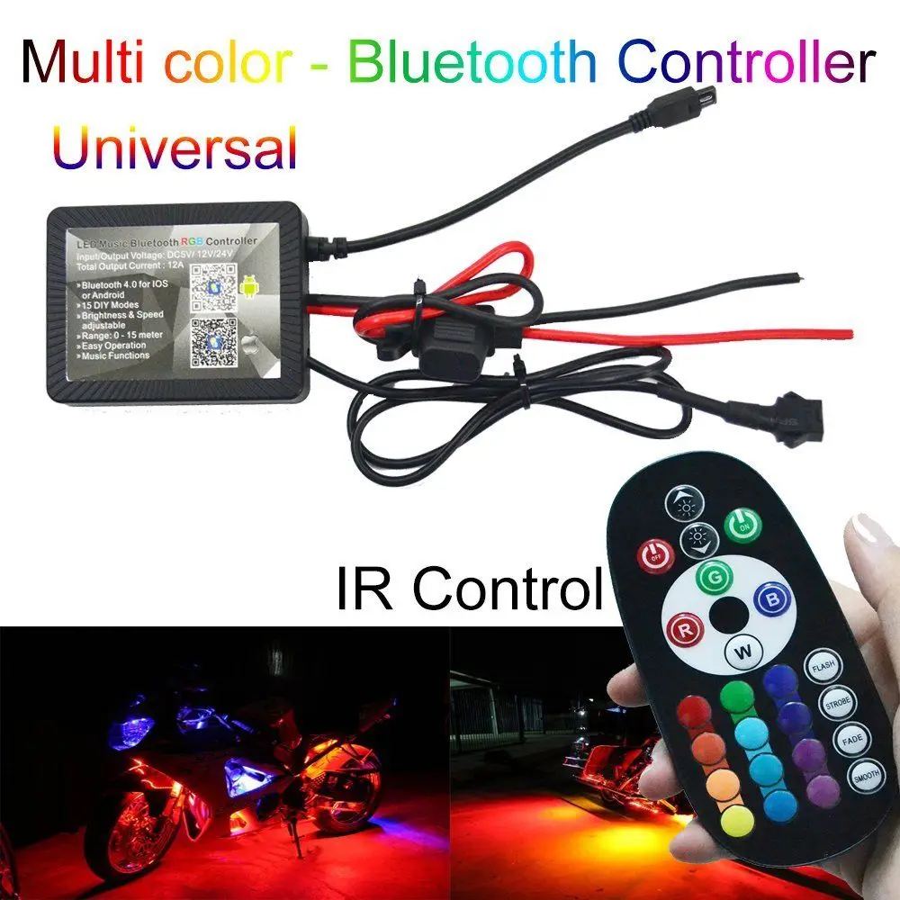 Waterpoof RGB Blue-tooth LED Music Controller with Smart Phone Control