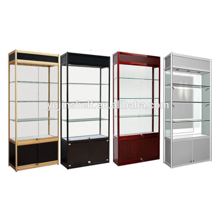 Aluminum Alloy Glass Top Display Case,Lighted Glass Case For Widely