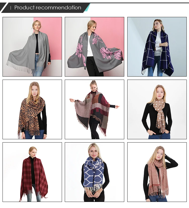 2019 Wholesale Ladies Big Plaid Scarves Shawls Custom Winter Women ...