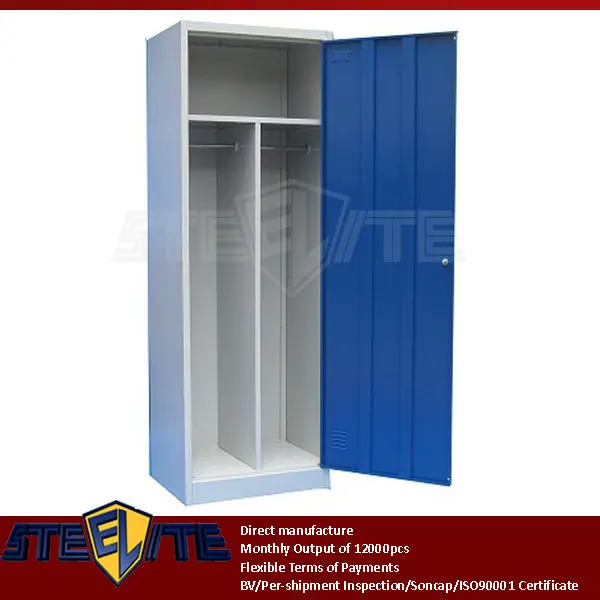 Lockless 2 Doors Simple Wardrobe With Hanging Rod Shelf Ckd