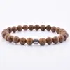Fashionable High Quality Golden Sandalwood Boys Bangles And Men Wood Bracelet