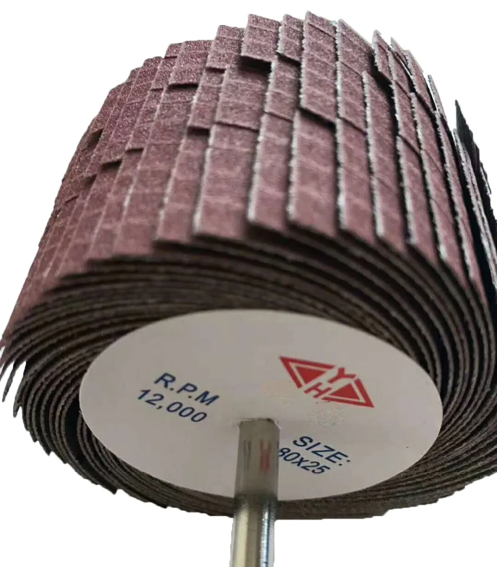 250mm*50mm Size Sand Cloth Abrasive Flap Wheel For Polishing Wood And