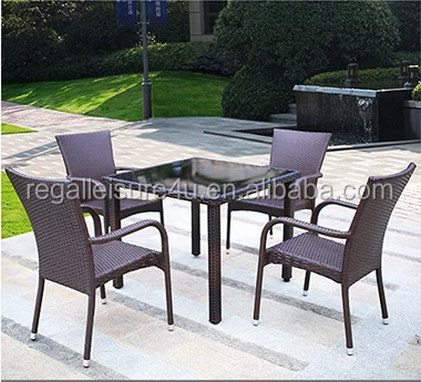 2018 Outdoor/garden Rattan Table And Chair Set - Buy Rattan Table And