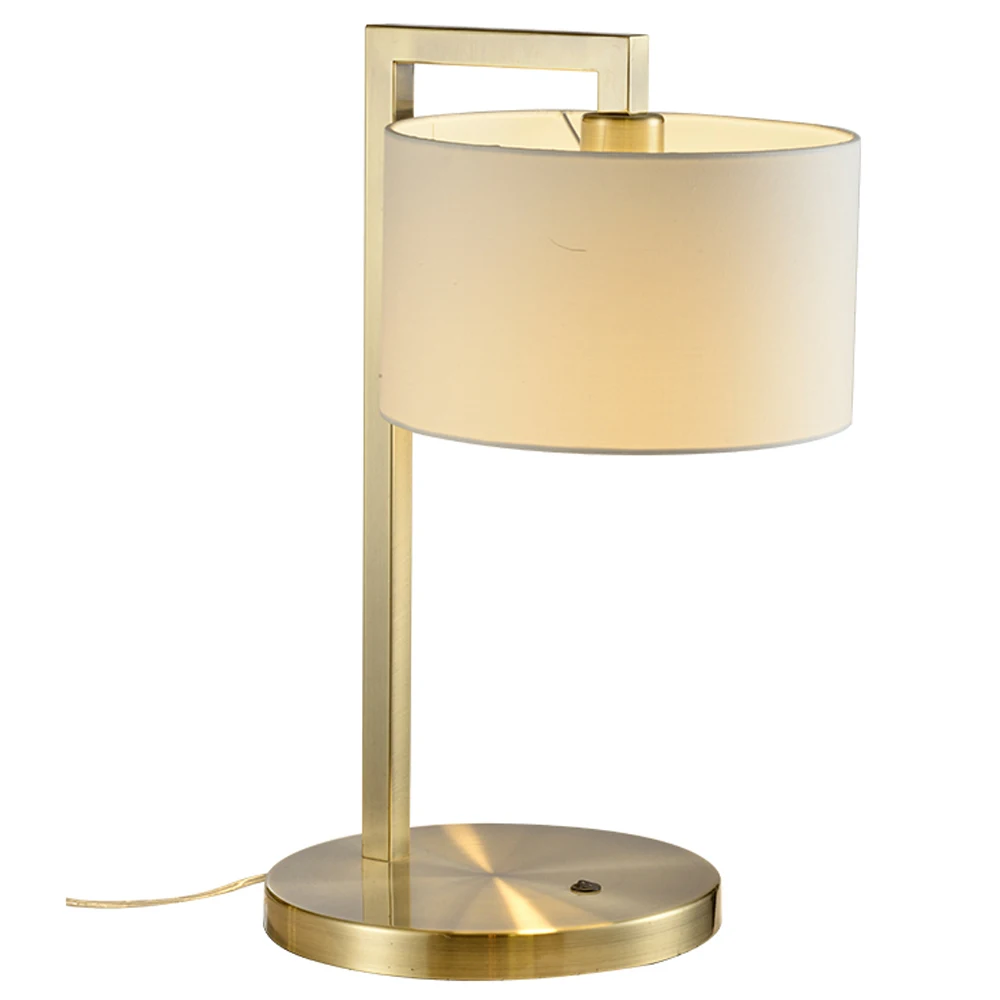 UL Lamp Desk bedside With base switch For Lamps Lighting Hotel project bed side luxury Modern brass table light