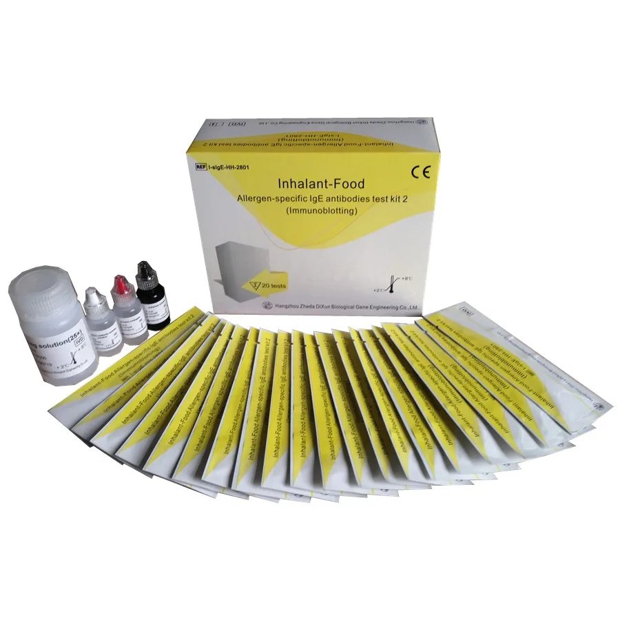 
Allergy test:Inhalant-Food Allergen-specific IgE antibodies test kit 2(Immunoblotting) I-sIgE-HH-2801 