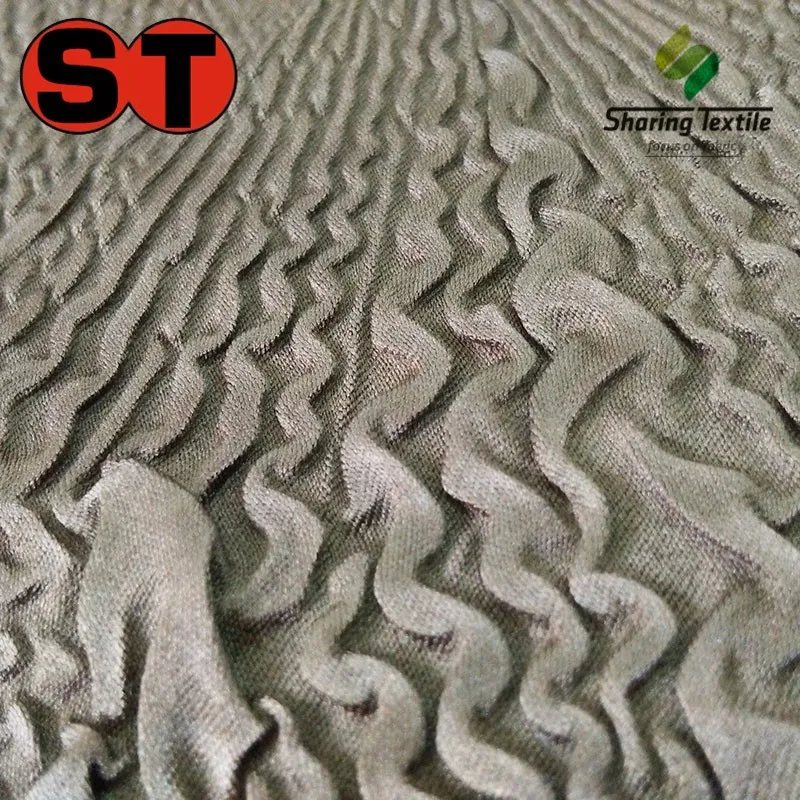 Factory Polyester Fancy 20 Different Wrinkle Patterns Upholstery Fabric