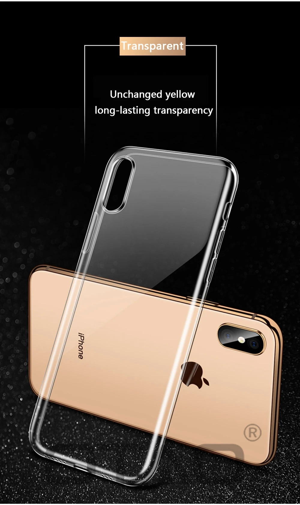 Free Shipping OTAO Ultra Thin Case For iphone  XS MAX XR Transparent mobile Phone Case For iPhone X 8 7 6 6s Plus Cover Coque
