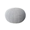 Factory Hand Round Knotted Macrame Pouf Knitted Pouffe Weave Ottoman