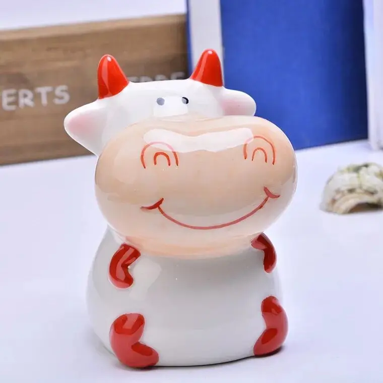 Wholesale Cow Shape Ceramic Money Box Coin Bank Money Saving Box Buy