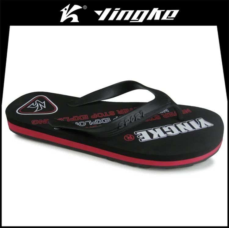 Custom printing good quality pvc eva cheap brazil flip flops men slippers beach