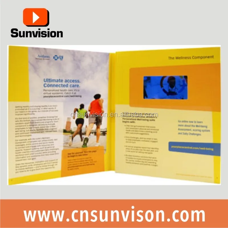 4.3 inch Video invitation Brochure A5 size for Anthem 