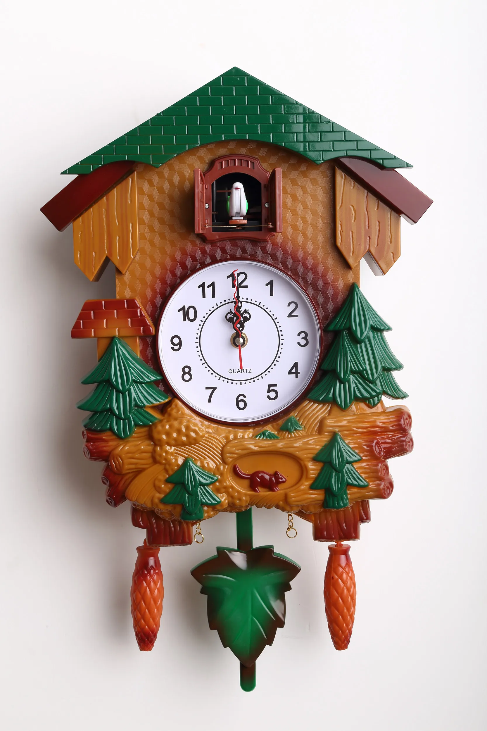 亚马逊最热销售装饰农舍超大壁钟现代设计石英挂钟房子形状挂钟