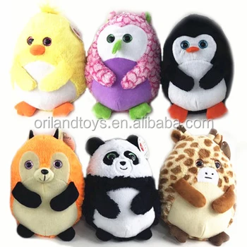 round plush animals