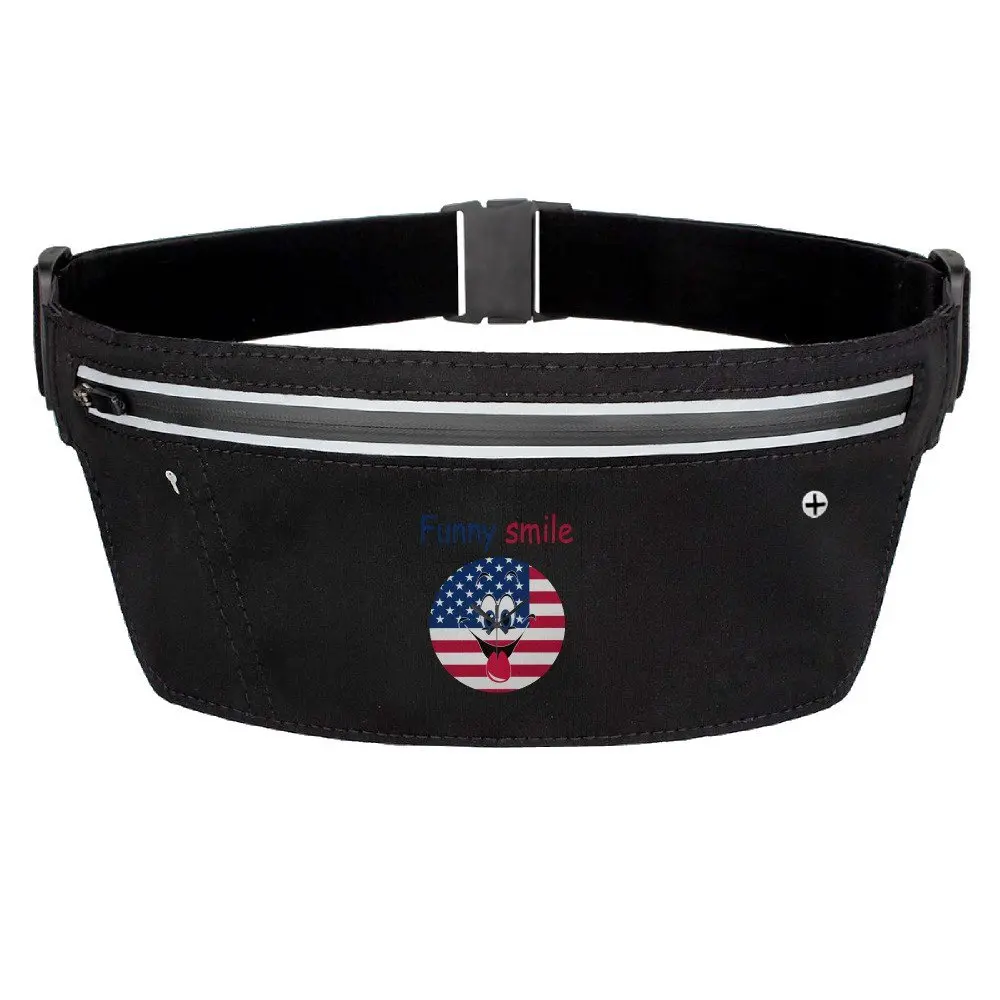 Smile Mustache Face Sport Waist Pack Fanny Pack Adjustable For Travel