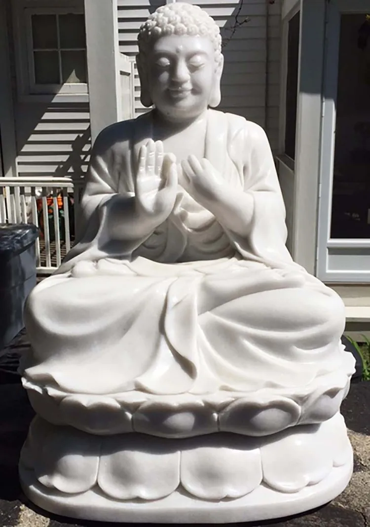 Public Decoration Large Marble Statue Life Size Marble Buddha Statue