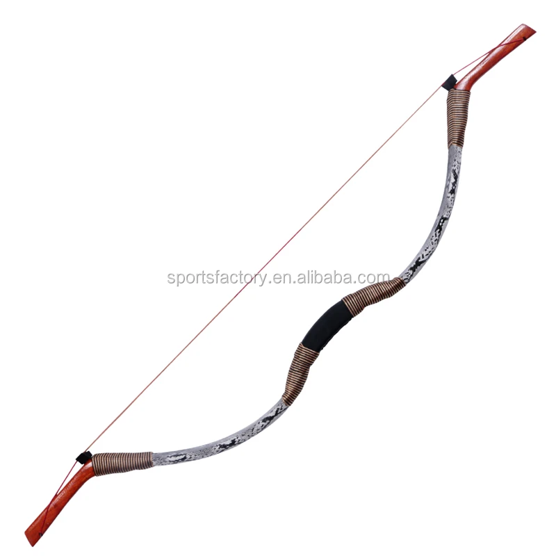 144cm Snake Bow 3050lbs Traditional Wooden Recurve Bow Long Shoot