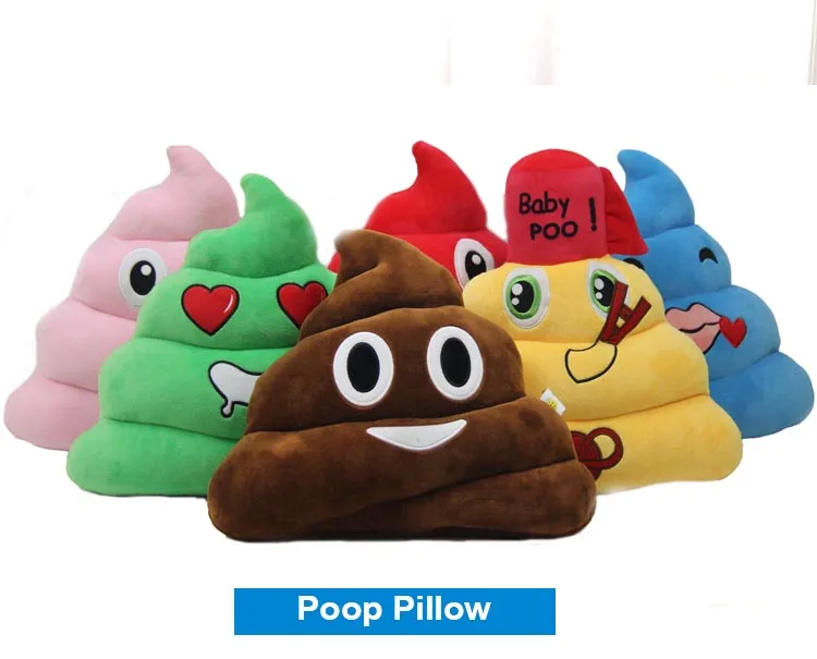 rainbow poop pillow