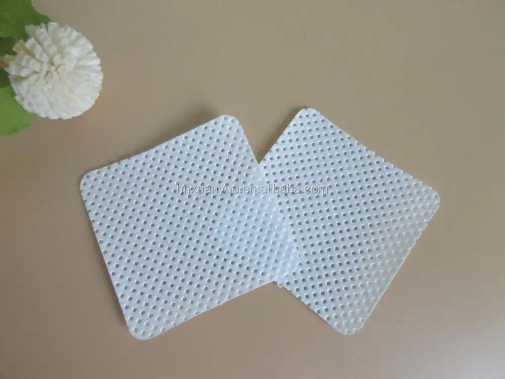 Square mesh lintfree nail polish remover wipes/disposable cosmetic cotton pads, View makeup