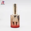 wholesale uv colorful carve patterns round nail gel 14ml nail polish bottles glass with uv shiny cap and black brush