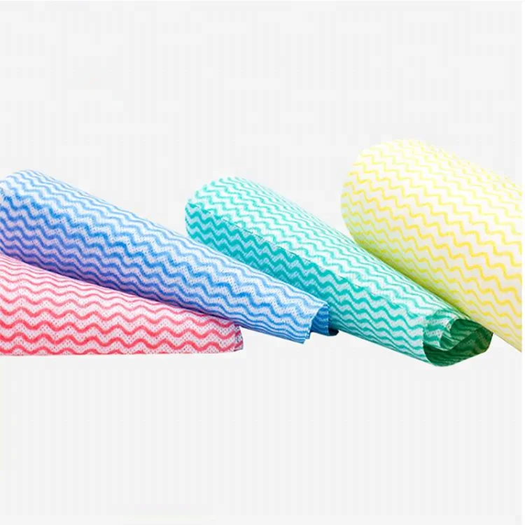 Biodegradable Nonwoven Viscose Polyester Spunlace Roll Kitchen Cleaning